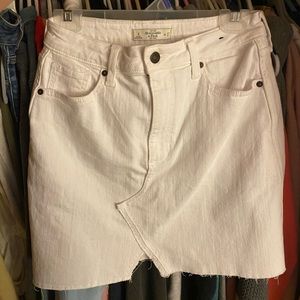 abercrombie and fitch white denim skirt